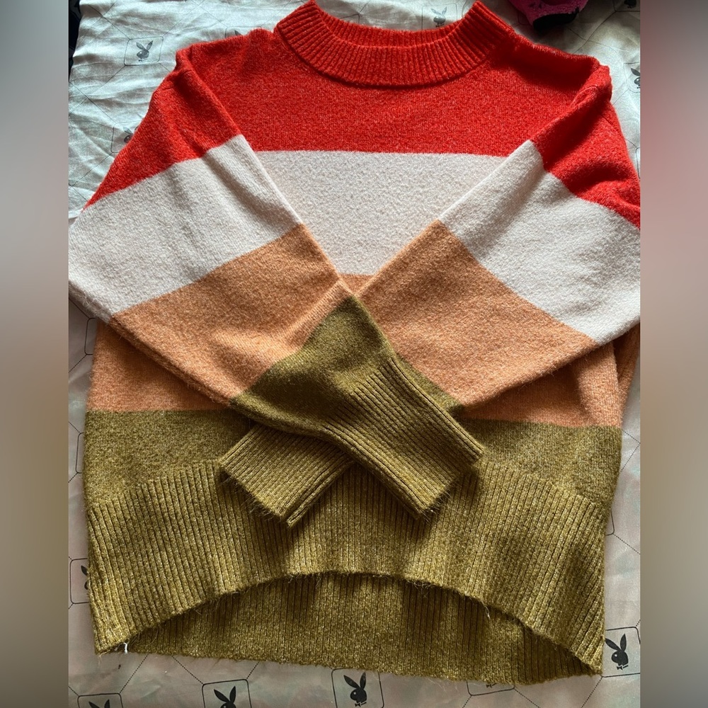 multicolor fall sweater